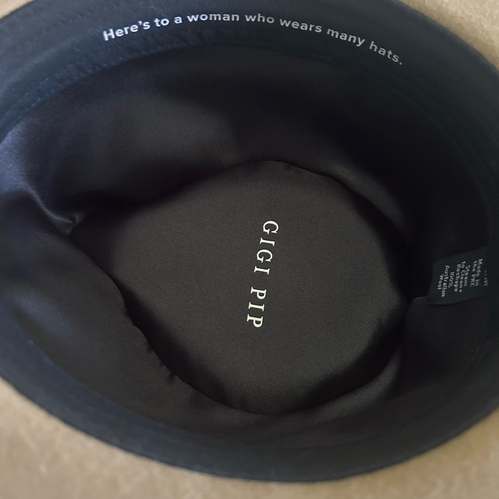 Gigi Pip Monroe Rancher Fedora Brown Felt Wool Fall Hat Womens Size S/M 57 - Picture 5 of 6